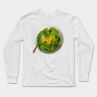 Yellow Tomato Salad With Fork Long Sleeve T-Shirt